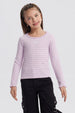 Polera Niña Rayas Lila