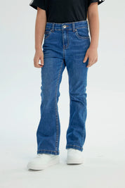 Jeans Niña Flare Azul