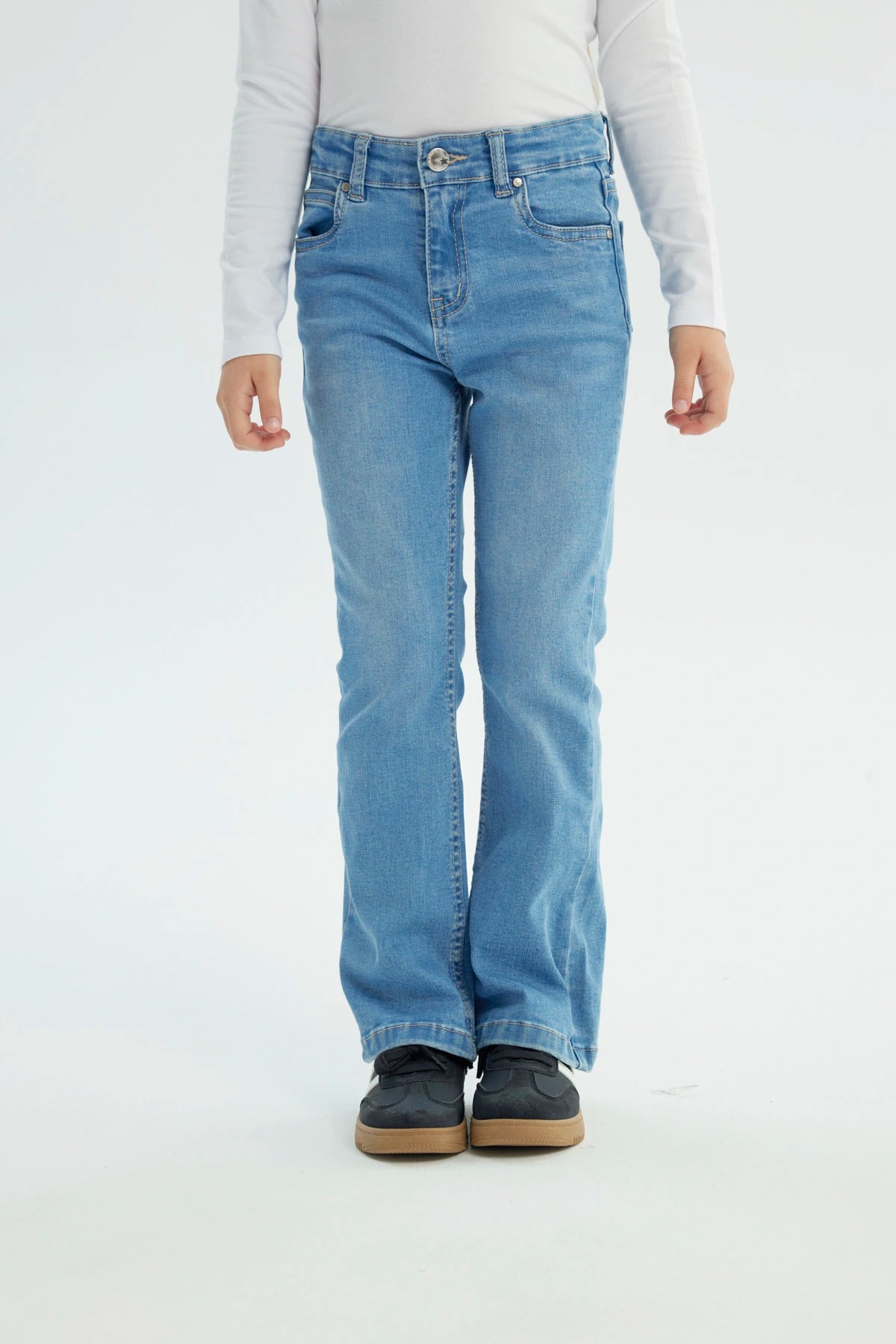 Jeans Niña Flare Azul Claro
