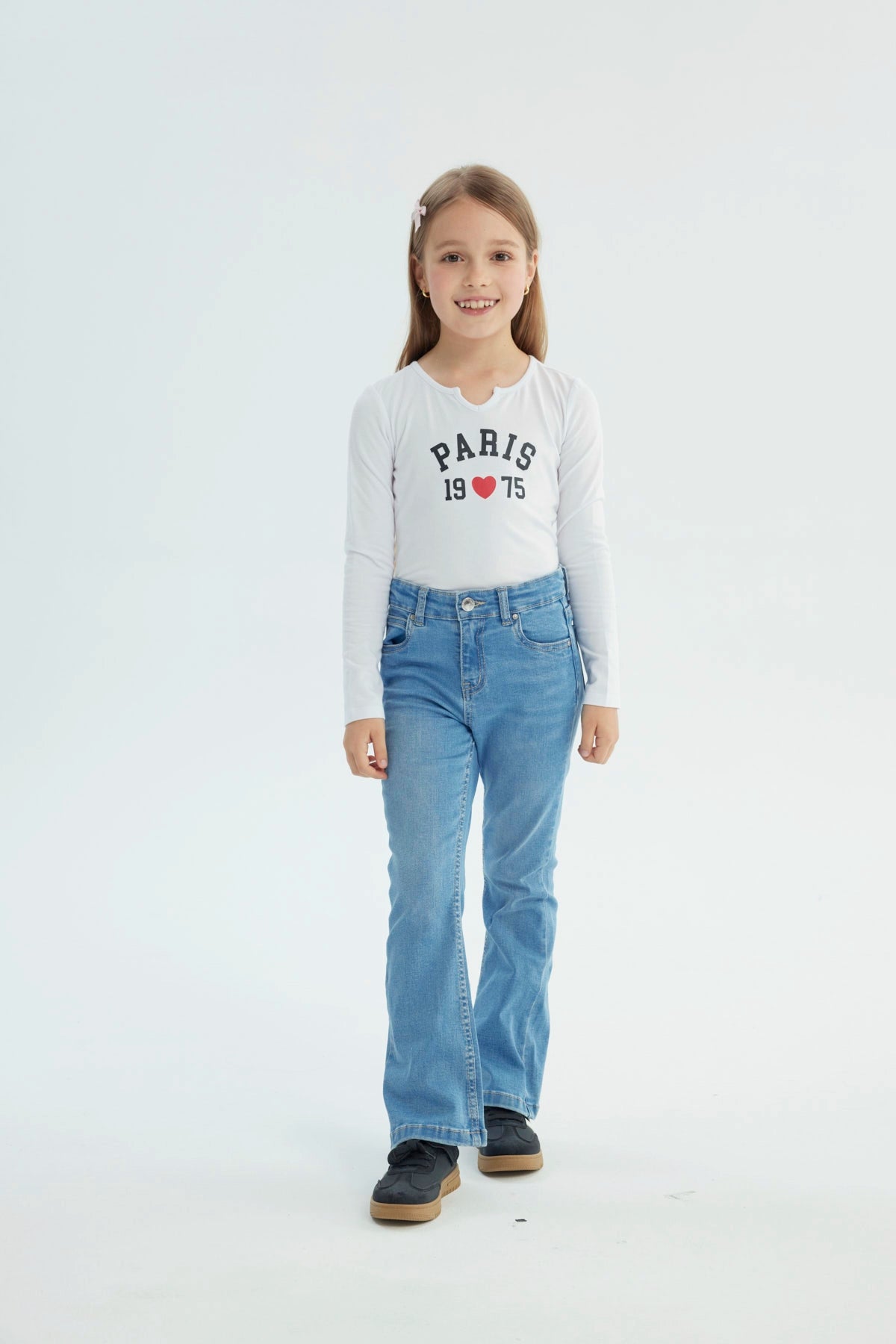 Jeans Niña Flare Azul Claro