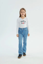 Jeans Niña Flare Azul Claro