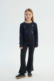 Calza Niña Leve Flare Negro