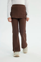 Calza Niña Leve Flare Café