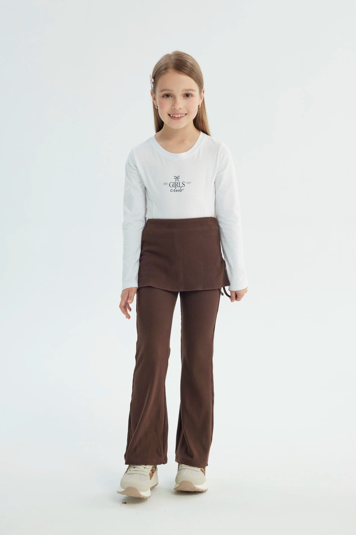 Calza Niña Leve Flare Café