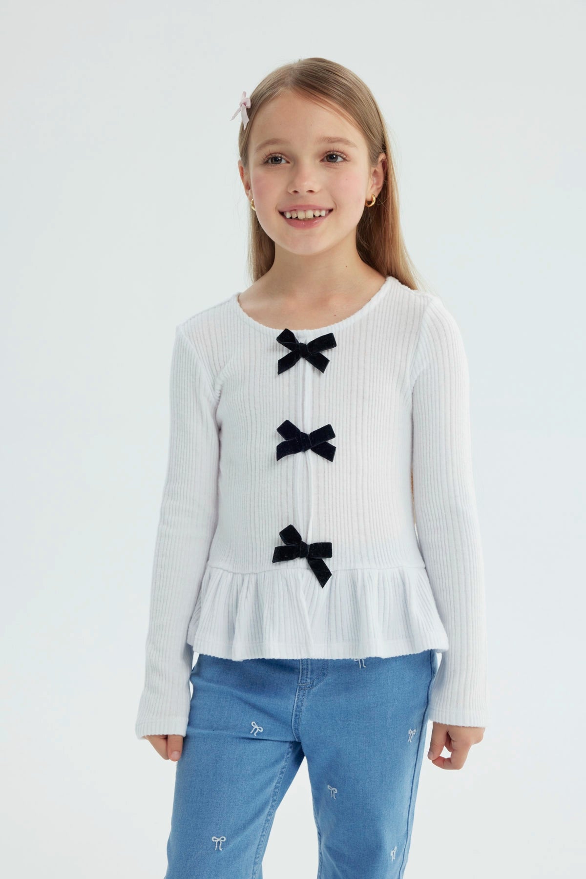 Polera Niña Regular Blanco