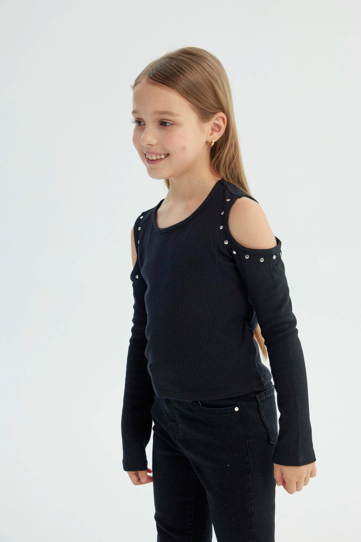Polera Niña Slim Negro