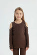 Polera Niña Slim Café