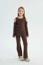 Polera Niña Slim Café