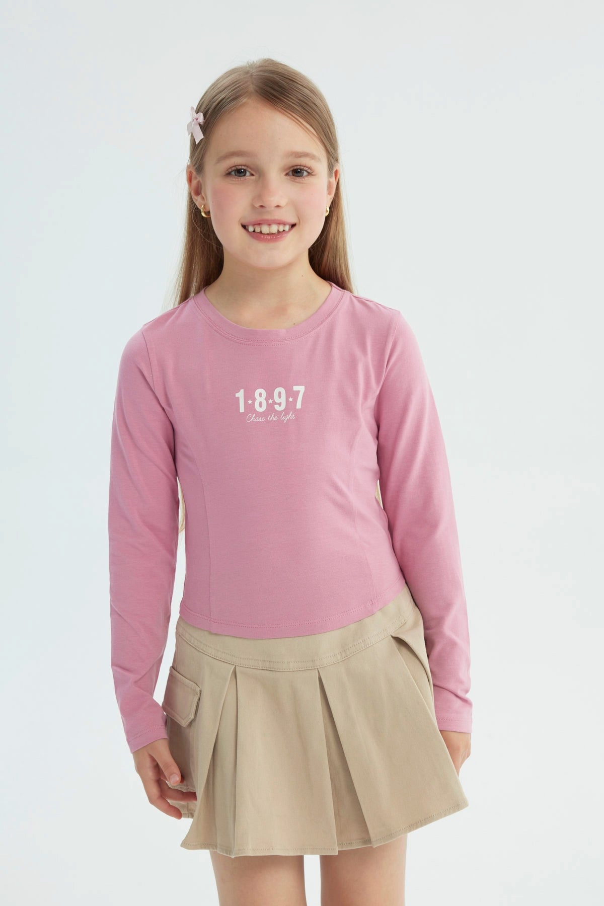Polera Niña Slim Rosado