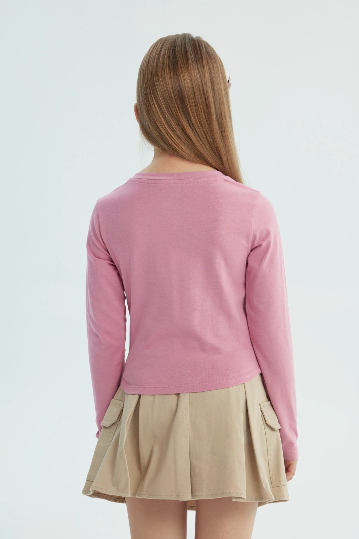 Polera Niña Slim Rosado