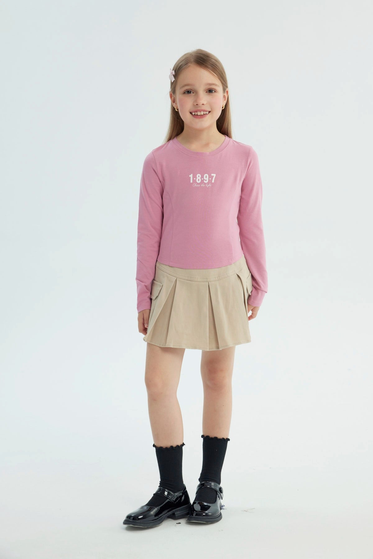 Polera Niña Slim Rosado