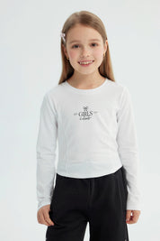 Polera Niña Slim Blanco