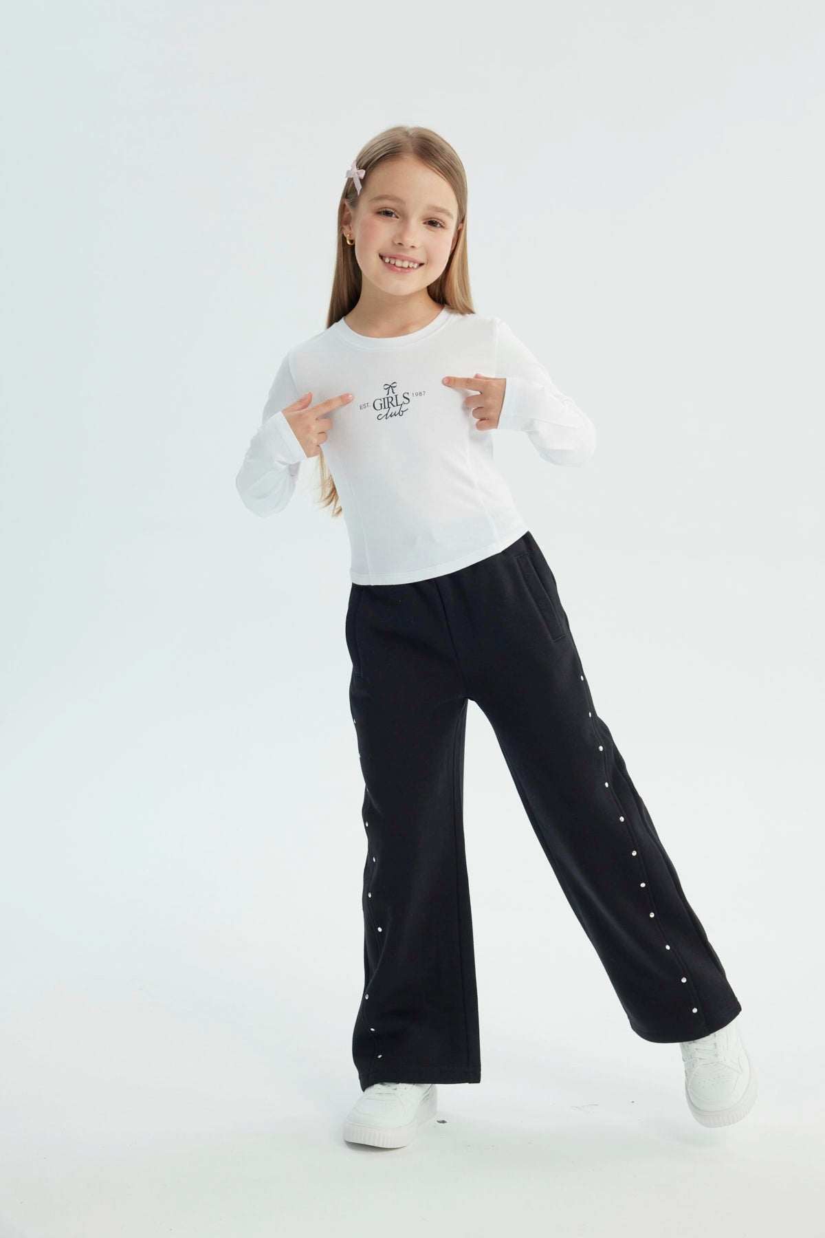 Polera Niña Slim Blanco