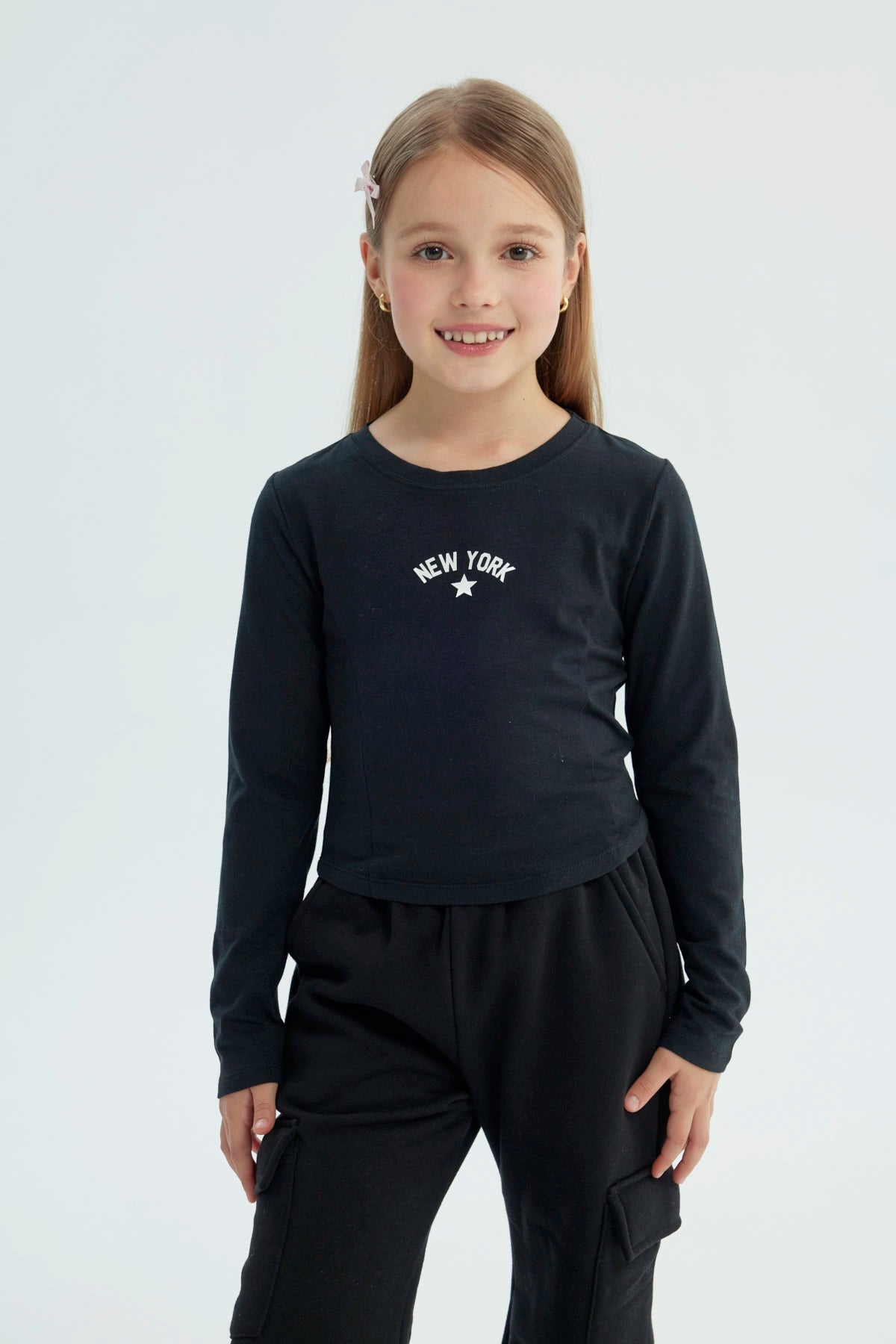 Polera Niña Slim Negro