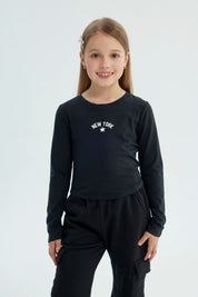 Polera Niña Slim Negro