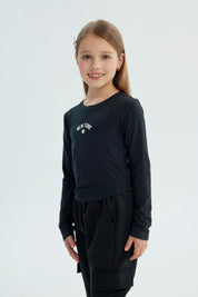 Polera Niña Slim Negro