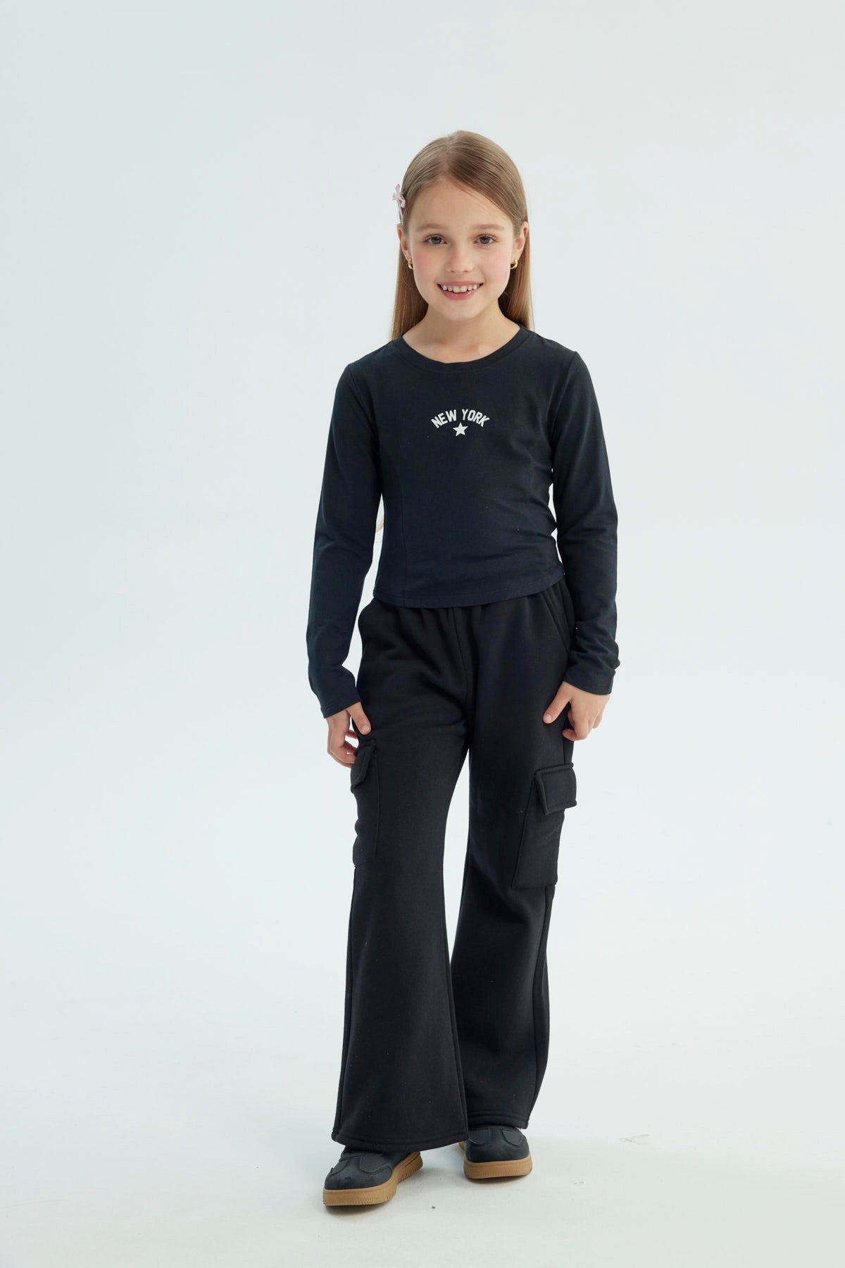 Polera Niña Slim Negro