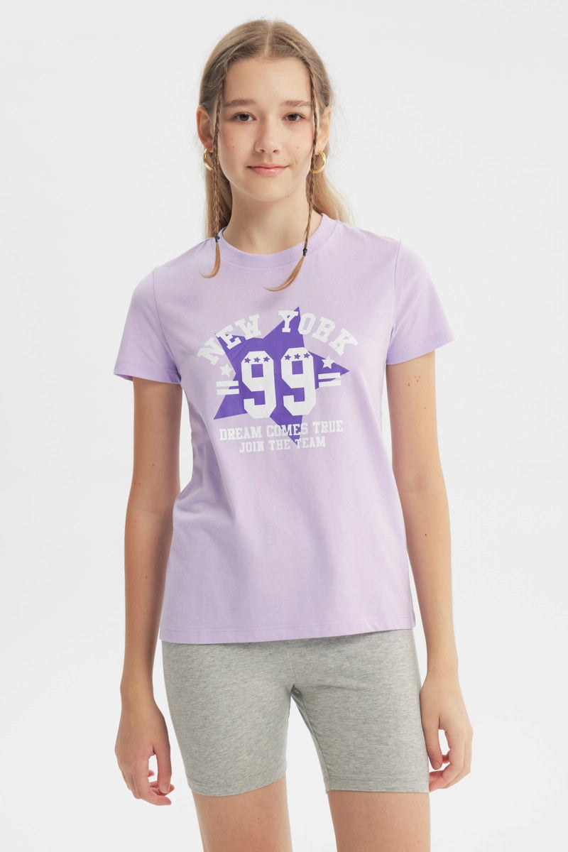 Polera Slim Niña Lila