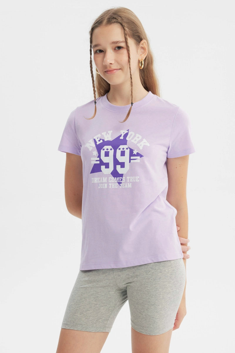 Polera Slim Niña Lila