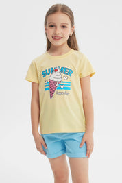 Polera Slim Niña Amarillo
