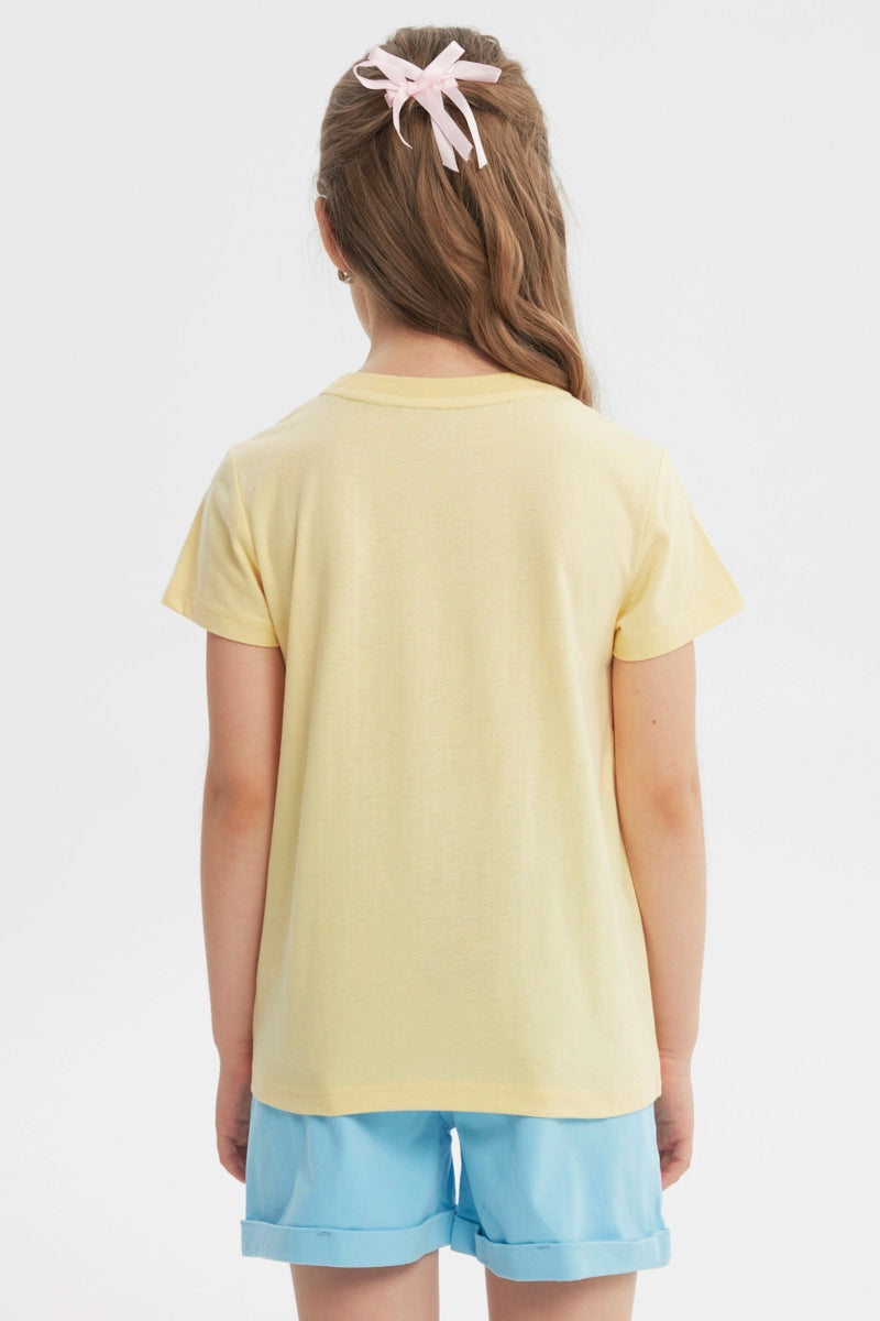 Polera Slim Niña Amarillo
