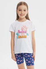 Polera Slim Niña Blanco