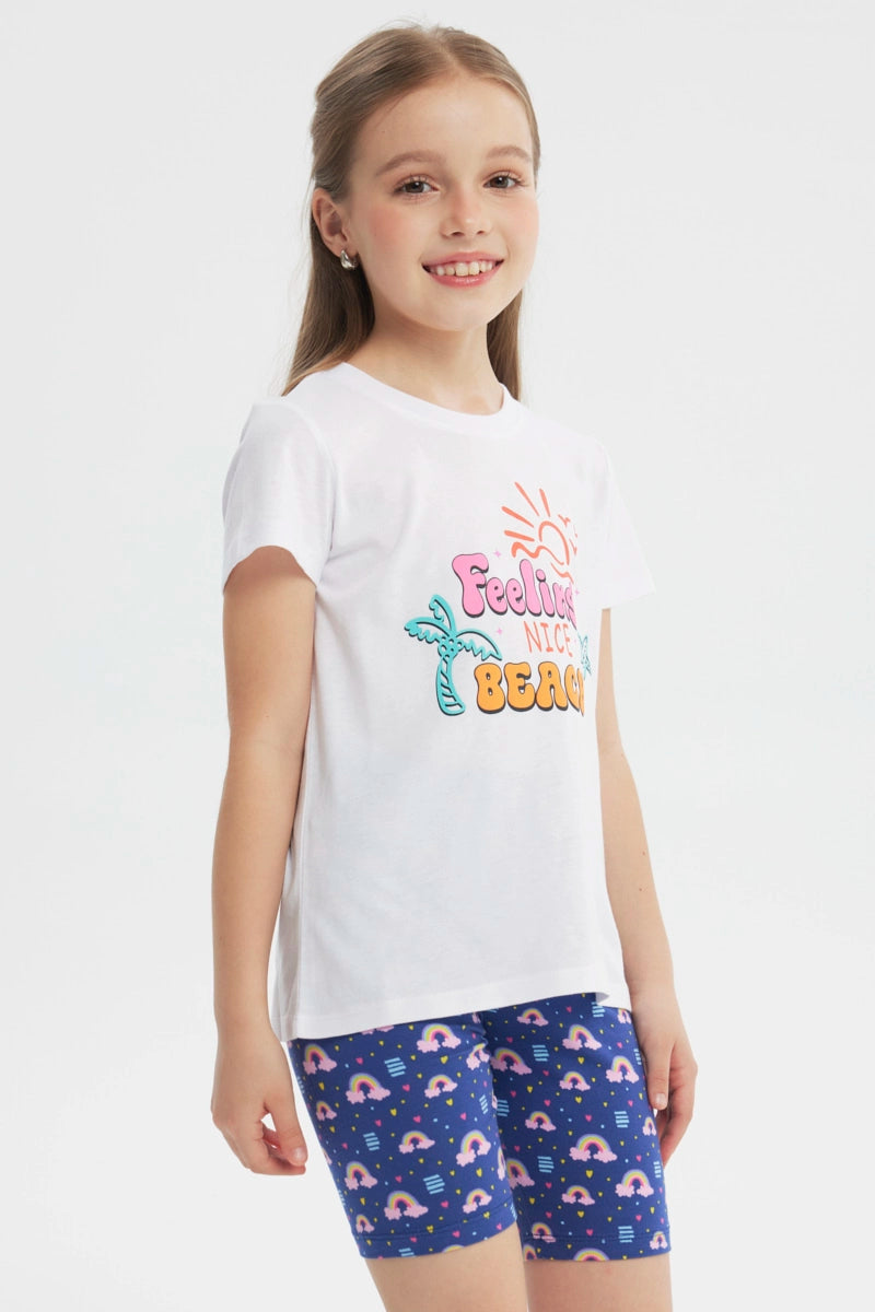 Polera Slim Niña Blanco