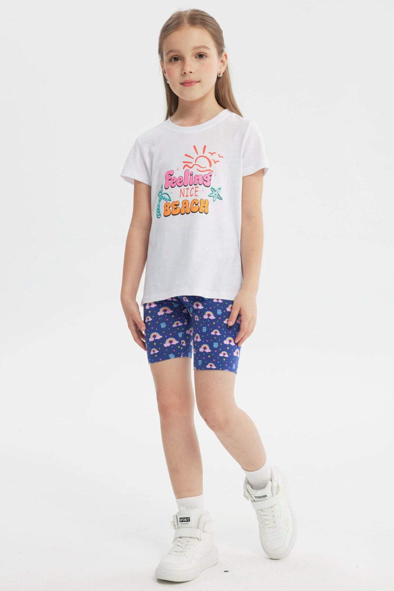 Polera Slim Niña Blanco