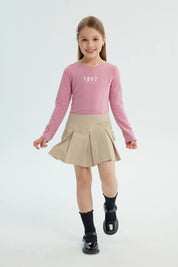 Falda Niña Falda Beige