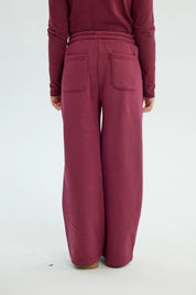 Pantalón Buzo Niña Amplio Burdeo