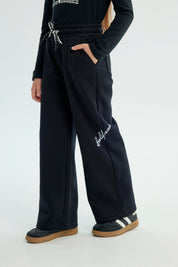 Pantalón Buzo Niña Amplio Negro