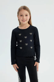Polera Niña Regular Negro