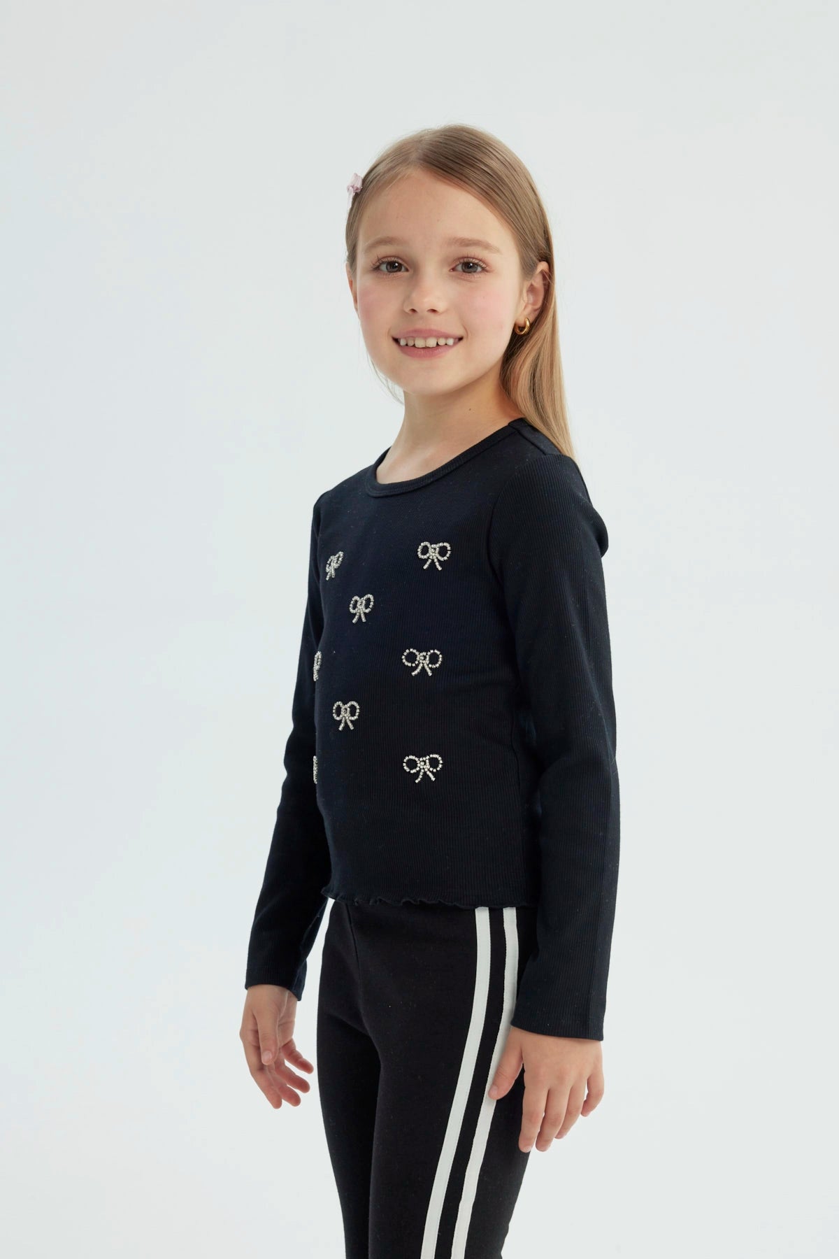 Polera Niña Regular Negro