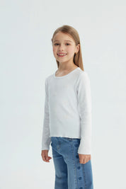 Polera Niña Regular Blanco