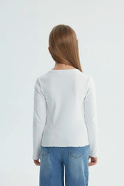 Polera Niña Regular Blanco