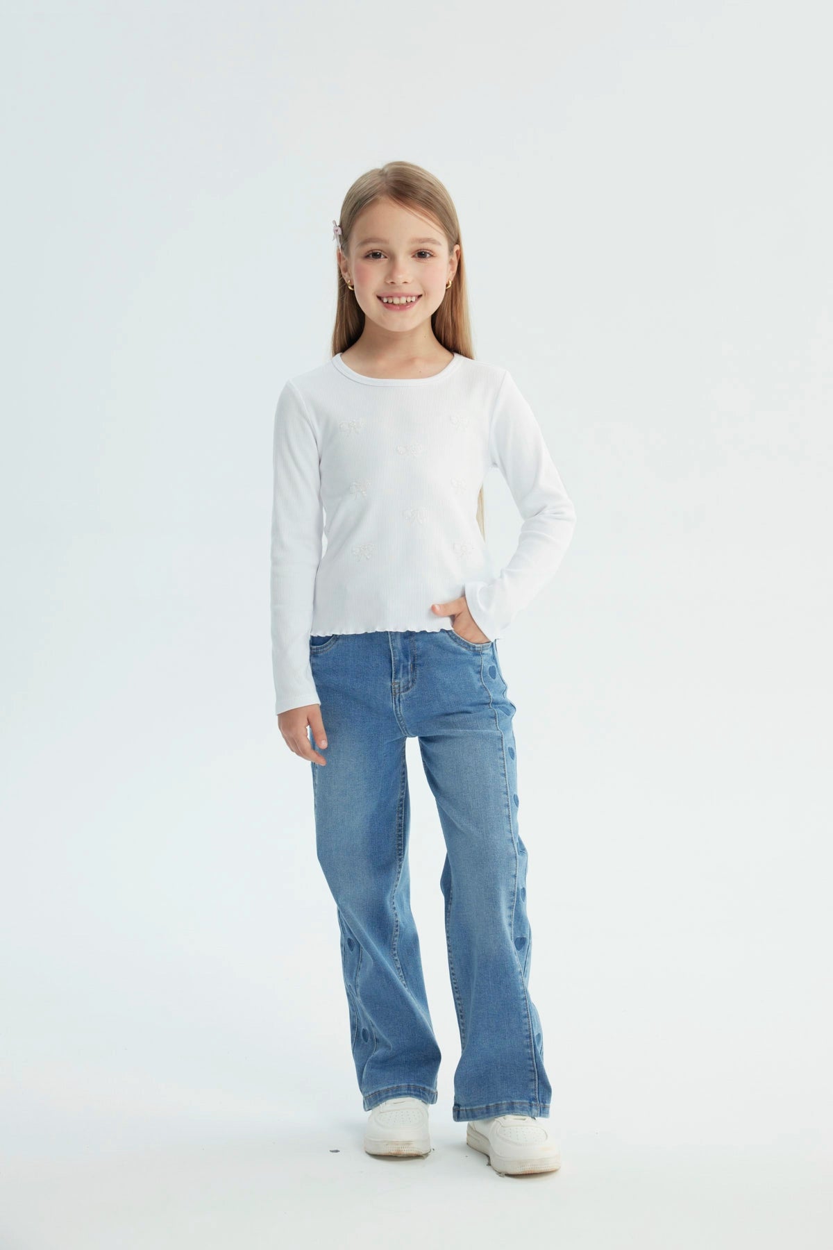 Polera Niña Regular Blanco