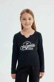 Polera Niña Slim Negro