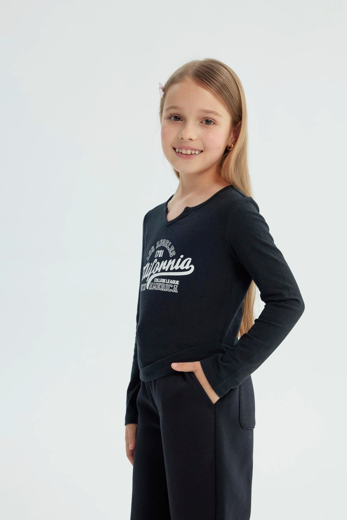 Polera Niña Slim Negro