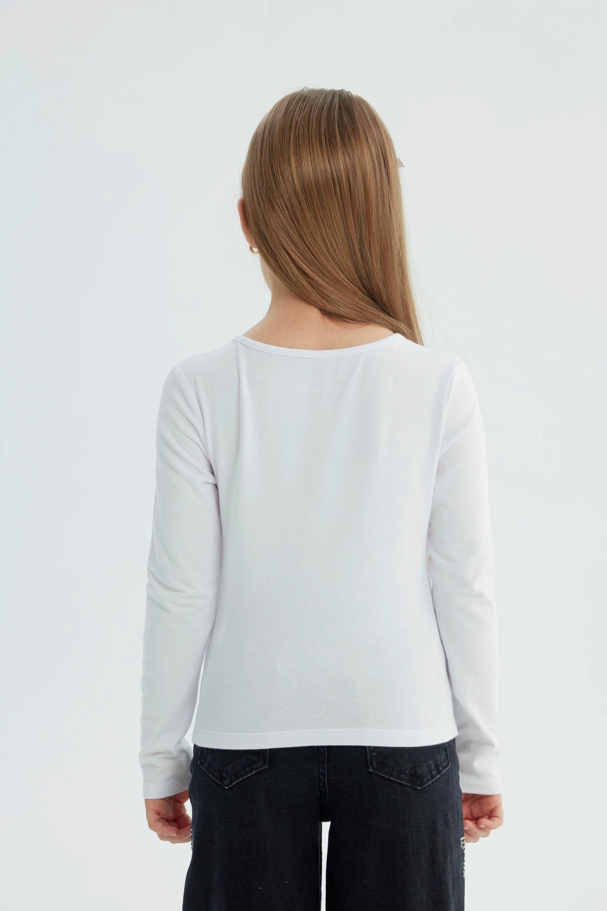 Polera Niña Slim Blanco