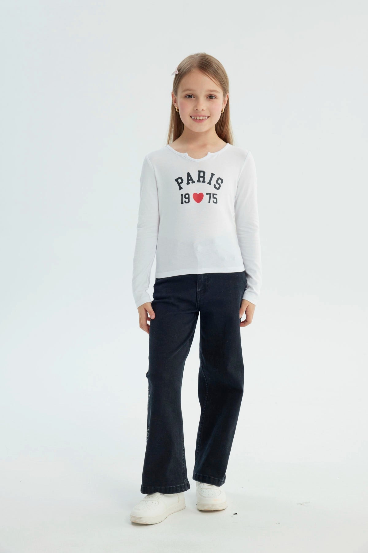 Polera Niña Slim Blanco