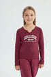 Polera Niña Slim Burdeo