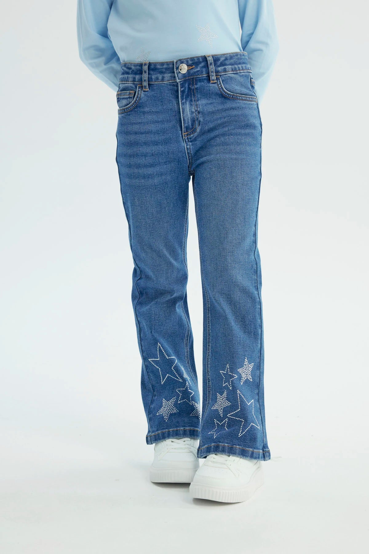 Jeans Niña Flare Azul