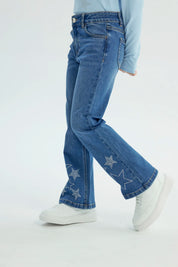 Jeans Niña Flare Azul