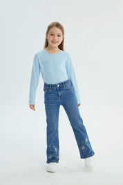 Jeans Niña Flare Azul