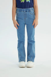 Jeans Niña Flare Azul