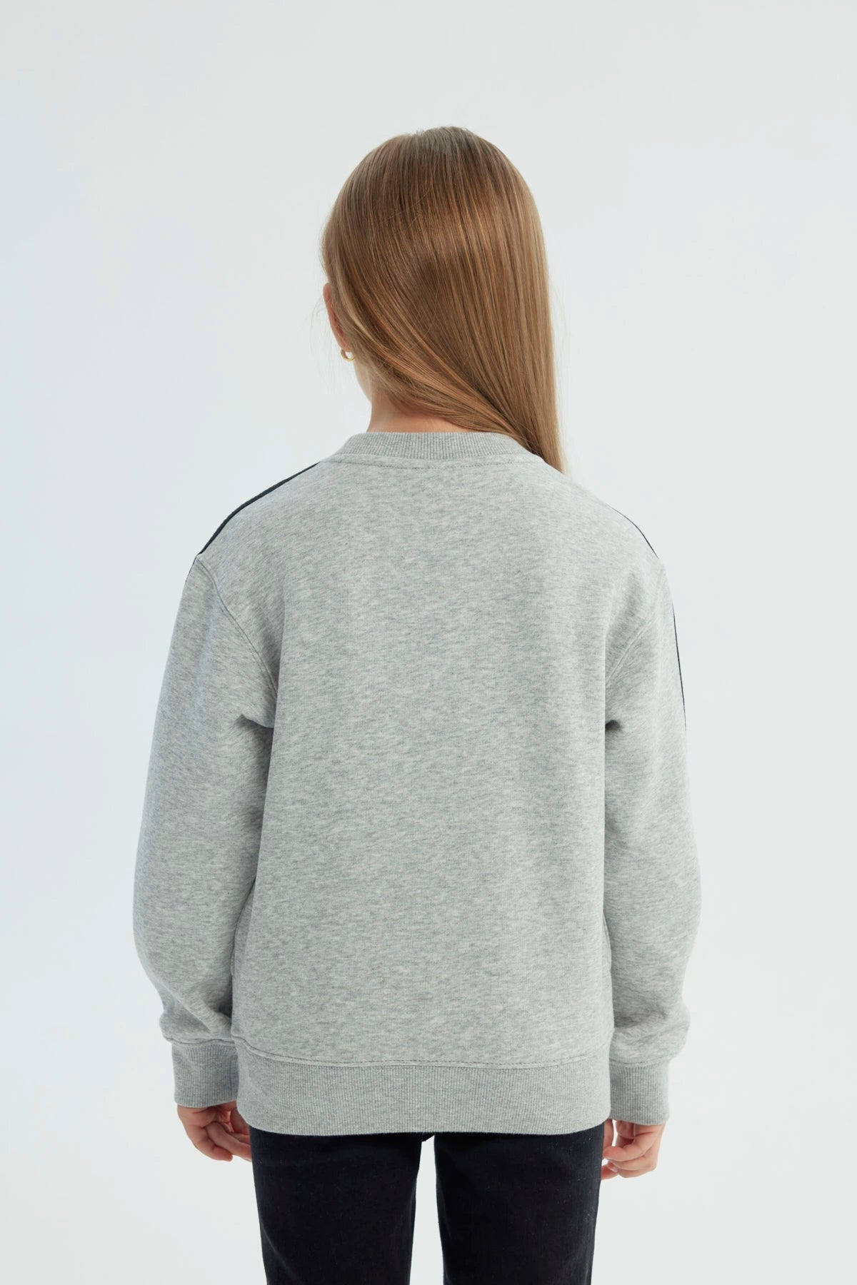 Polerón Niña Classic Gris Melange