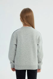 Polerón Niña Classic Gris Melange