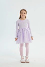 Vestido Niña Falda Midi Lila
