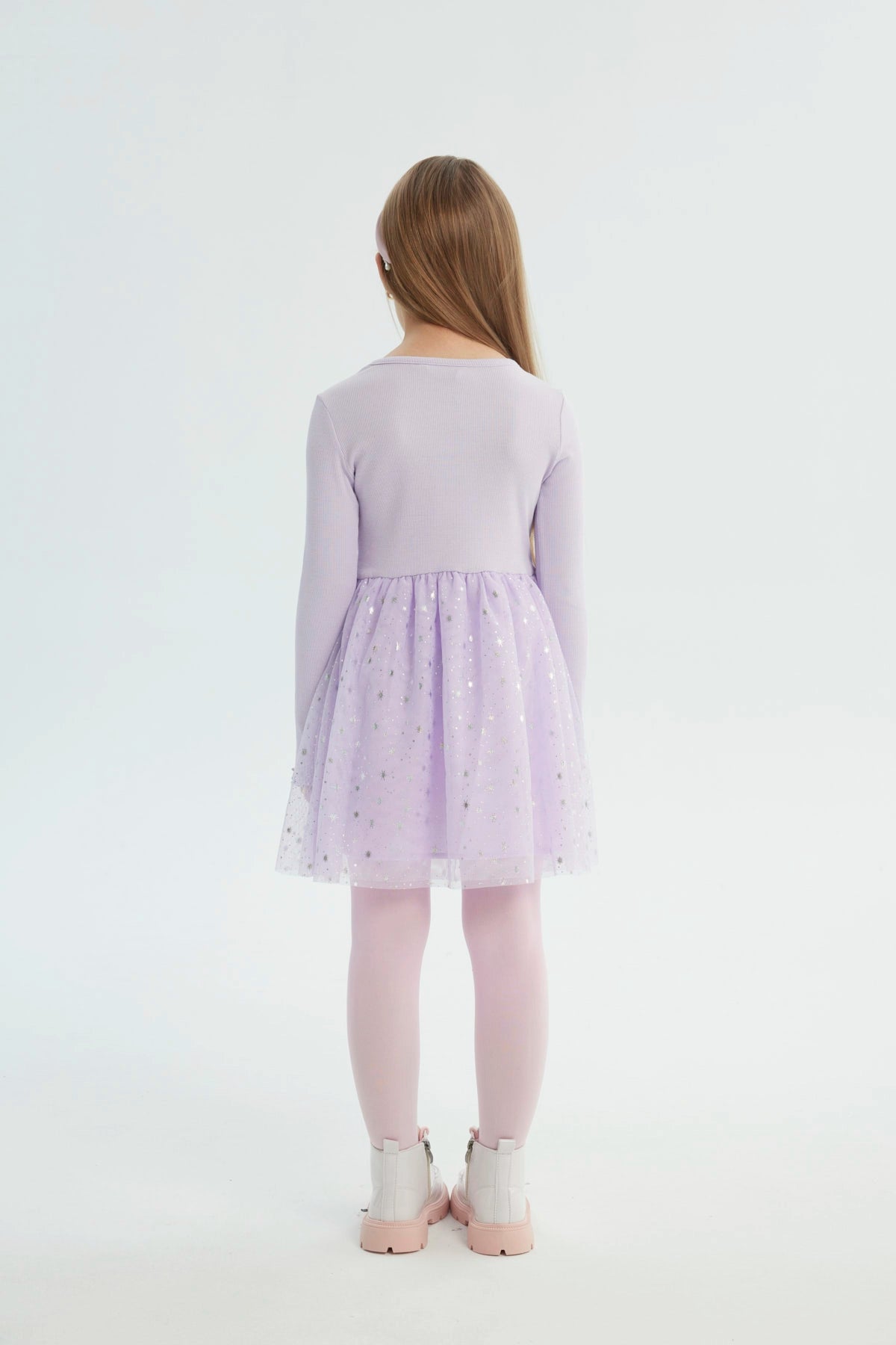 Vestido Niña Falda Midi Lila
