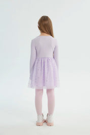 Vestido Niña Falda Midi Lila